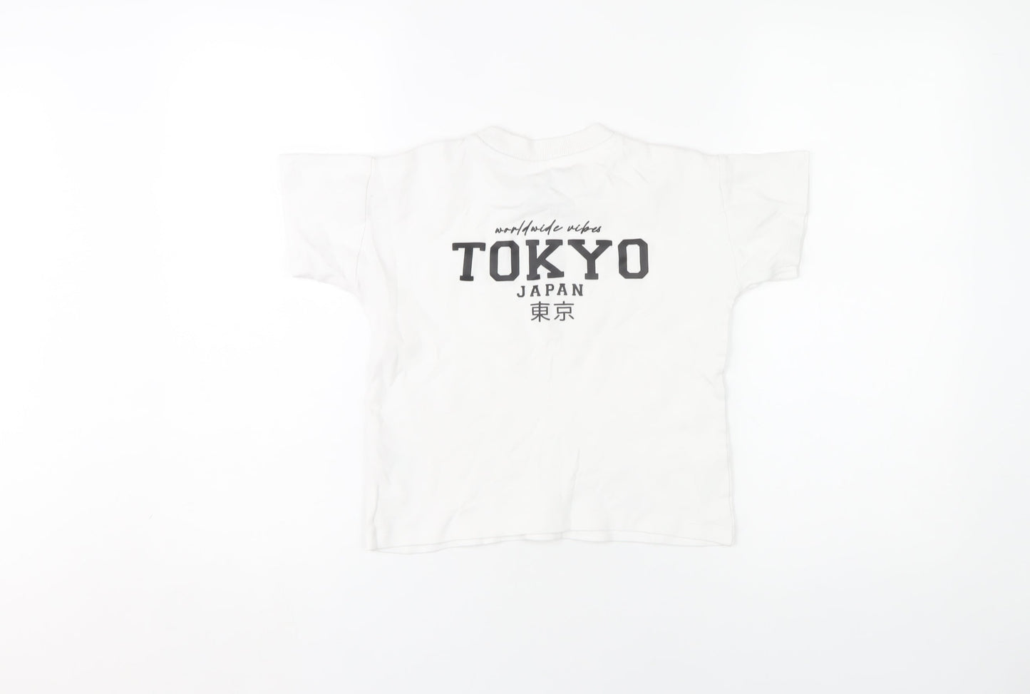 URBN-DEPT Boys White Tokyo Graphic T-Shirt, Size 7 Years