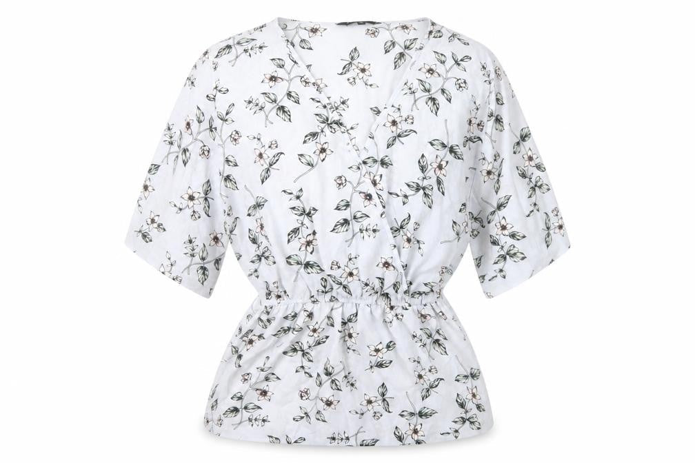Womens UK Size 10 New Look Multicoloured Wrap Blouse
