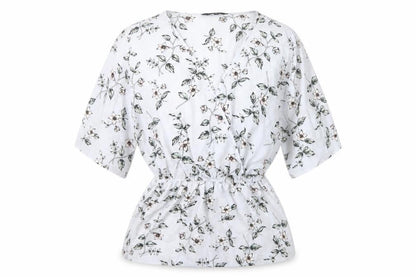 Womens UK Size 10 New Look Multicoloured Wrap Blouse