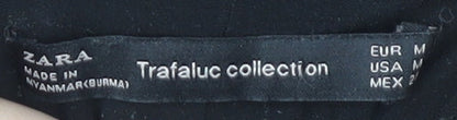 Womens UK Size M Zara   Black Trousers