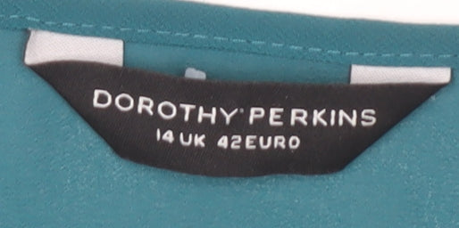 Womens UK Size 14 Dorothy Perkins Green  Blouse