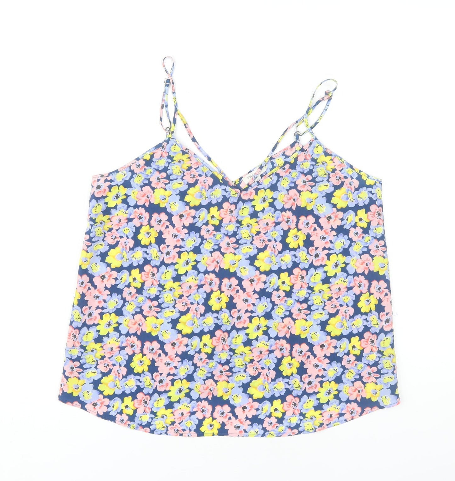 Womens UK Size 10 River Island Multicoloured Camisole Tank