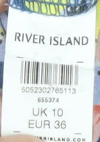 Womens UK Size 10 River Island Multicoloured Camisole Tank
