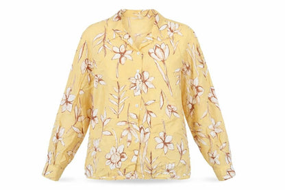 Marks and Spencer Women Yellow Floral Blouse Size 12