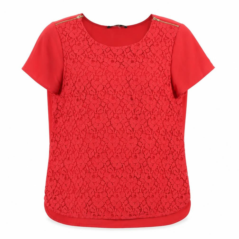 Womens UK Size 12 Oasis Red  Blouse