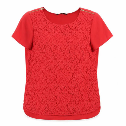 Womens UK Size 12 Oasis Red  Blouse
