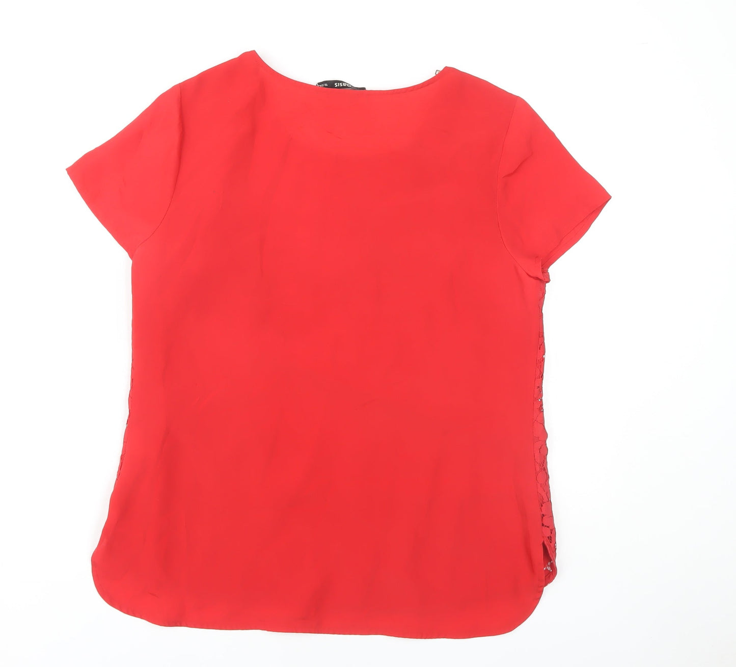 Womens UK Size 12 Oasis Red  Blouse