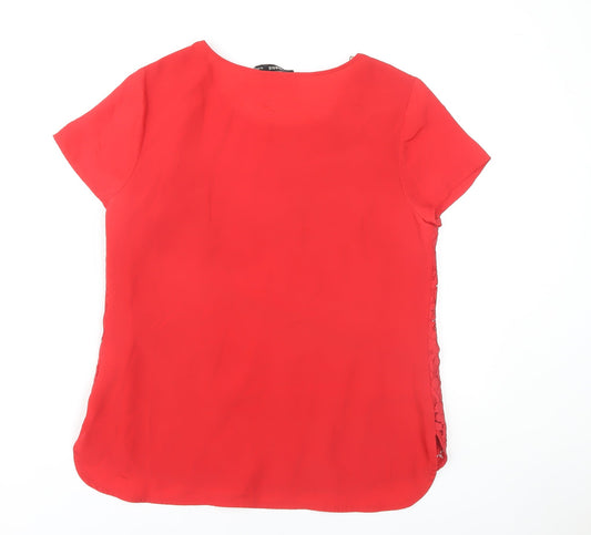 Womens UK Size 12 Oasis Red  Blouse