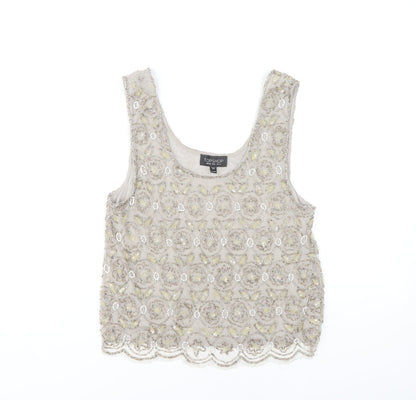 Womens UK Size 10 Topshop Grey  Tank