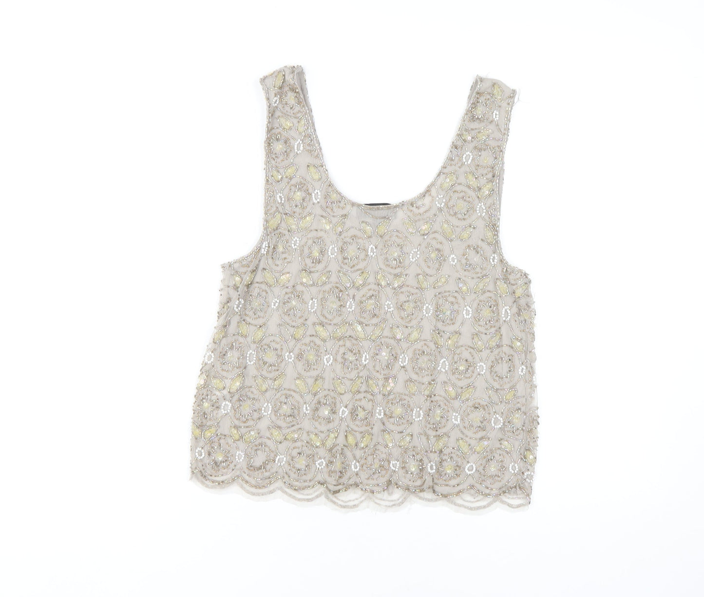 Womens UK Size 10 Topshop Grey  Tank