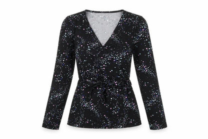 Womens UK Size 8 Marks and Spencer Black Wrap Blouse