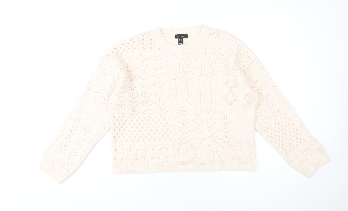 Womens UK Size M New Look Beige Pullover Jumper