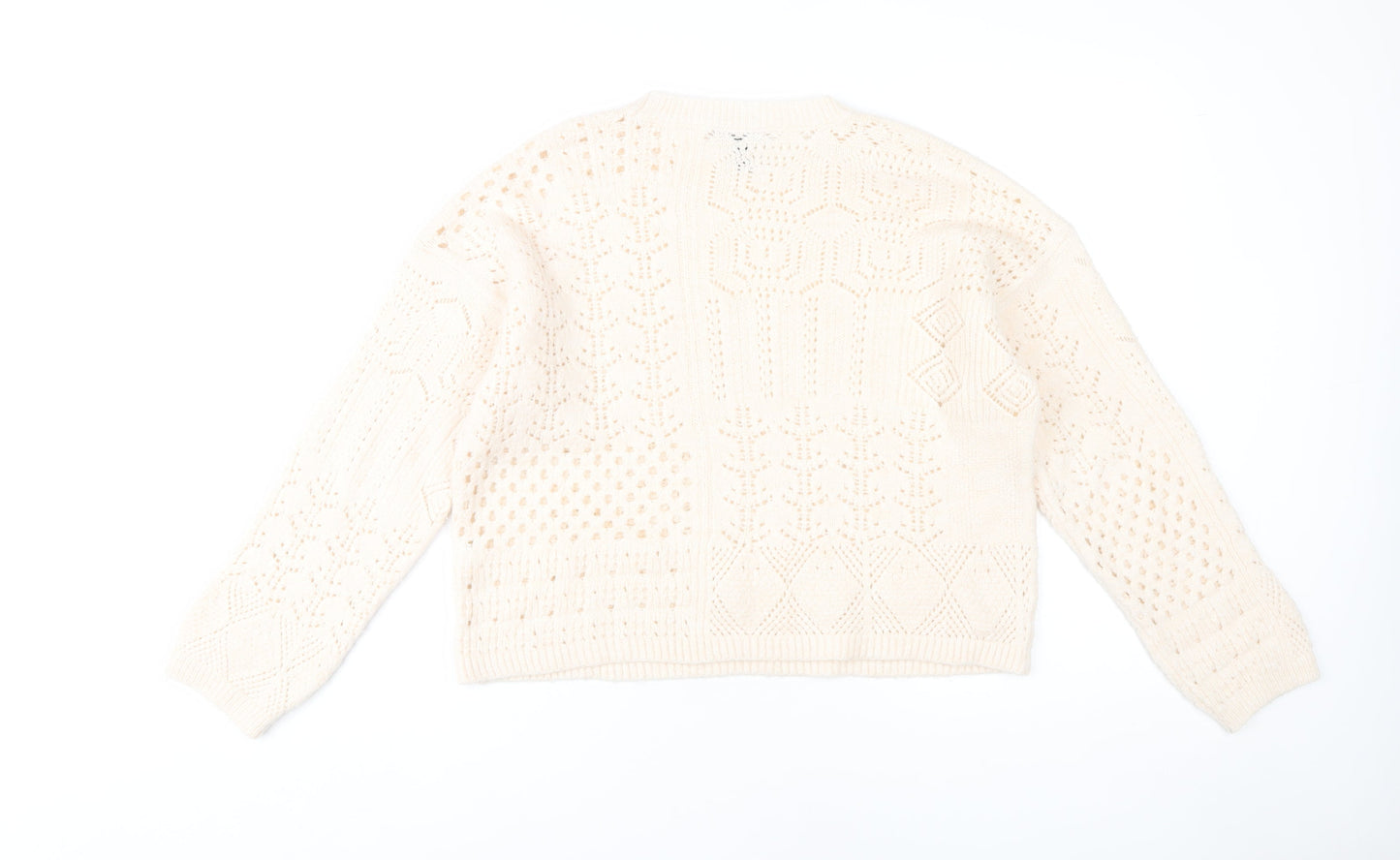 Womens UK Size M New Look Beige Pullover Jumper