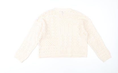 Womens UK Size M New Look Beige Pullover Jumper