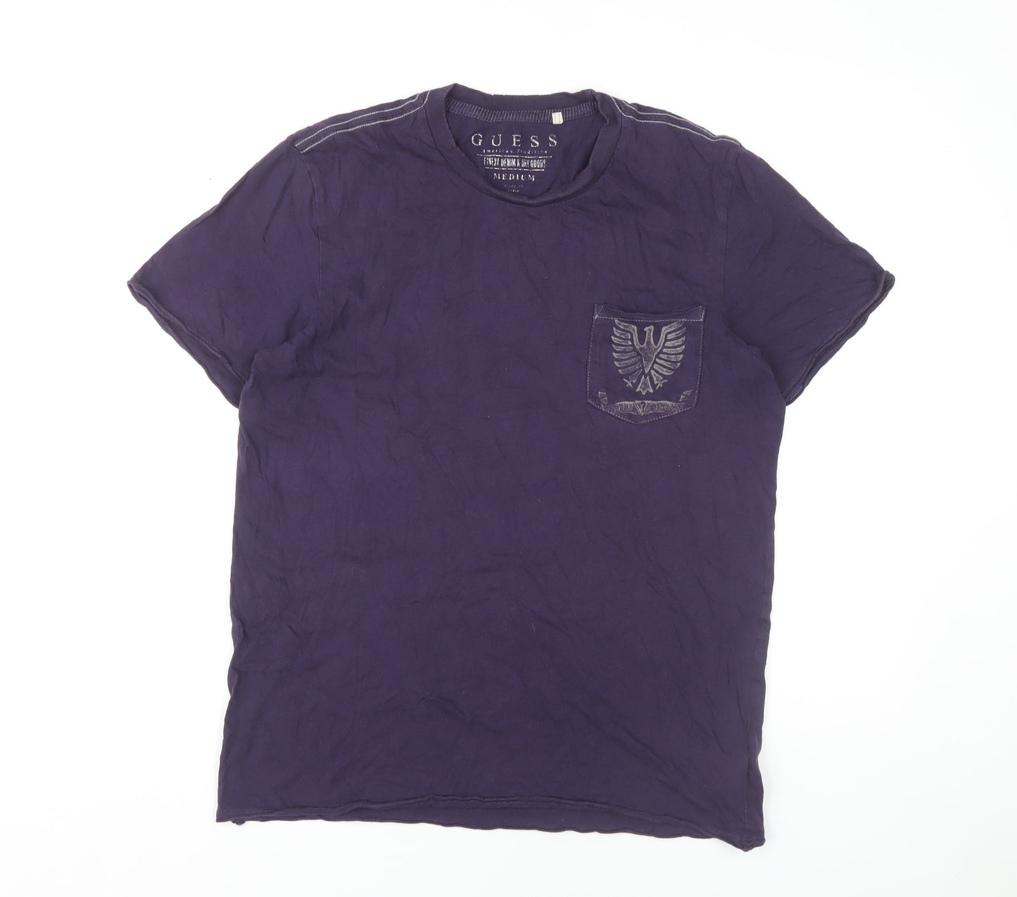 Mens UK Size M GUESS Purple  T-Shirt
