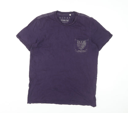 Mens UK Size M GUESS Purple  T-Shirt
