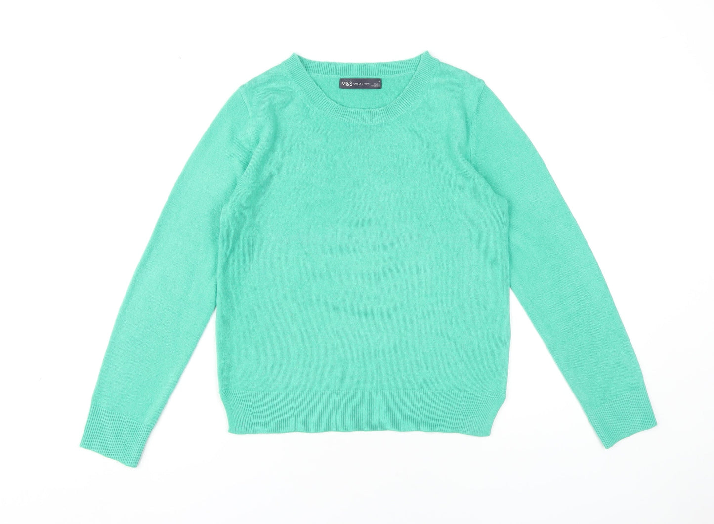 Womens UK Size 8 Marks and Spencer Green Pullover Jumper