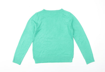Womens UK Size 8 Marks and Spencer Green Pullover Jumper