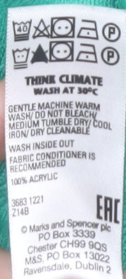Womens UK Size 8 Marks and Spencer Green Pullover Jumper