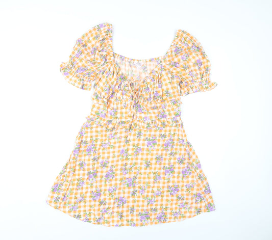 Miss Selfridge Women's Multicolour Floral Dress Size 10