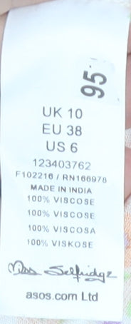 Miss Selfridge Women's Multicolour Floral Dress Size 10