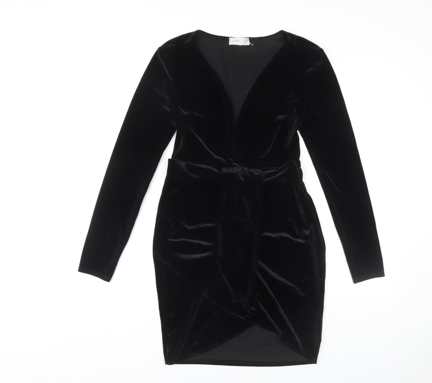 Femme Luxe Women's Black Velvet Dress Size 12