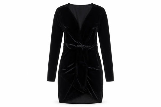 Femme Luxe Women's Black Velvet Dress Size 12