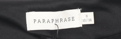 Paraphrase Black Shift Dress, Women Size 10, Sequin Cuffs