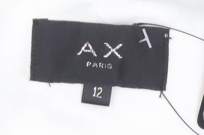 AX Paris White Cap Sleeve Dress, Size 12, Elegant Women's Wear