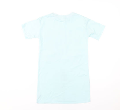 L.O.L. Surprise! Girls Blue Nightshirt 6-7Y Graphic Print Short Sleeve