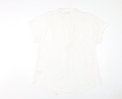 Womens UK Size 16 Marks and Spencer Ivory Basic Button-Up