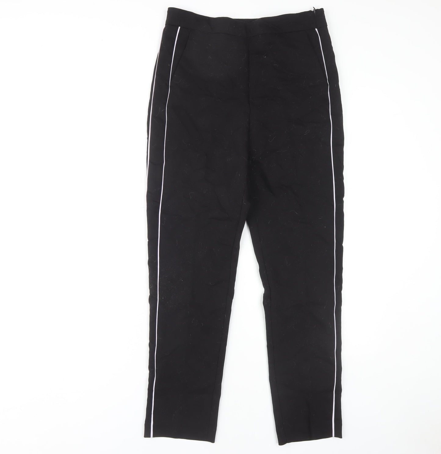 Zara Basic Women's Black Straight Trousers M