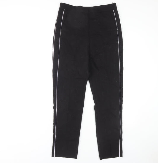 Zara Basic Women's Black Straight Trousers M