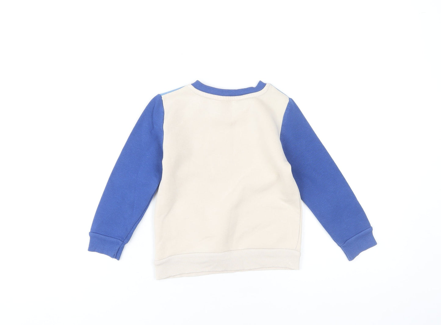 Urban Rascals Boys Beige Blue Sweatshirt 2 Years Pullover
