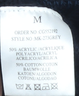 Brave Soul Men's Blue Striped Mock Neck Pullover Jumper M