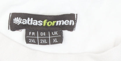 Mens UK Size XL Atlas for Men White  T-Shirt