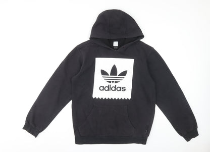 Adidas Men's Black Hoodie, Size S, Pullover Style