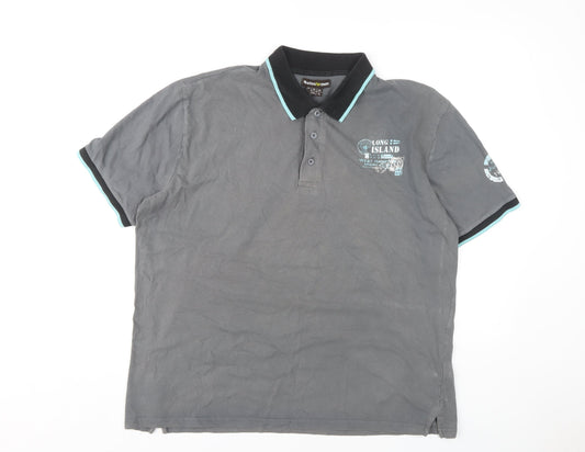 Atlas for Men Grey Polo Shirt XL Short Sleeve