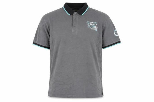 Front view of Atlas for Men Grey Polo Shirt XL Short Sleeve