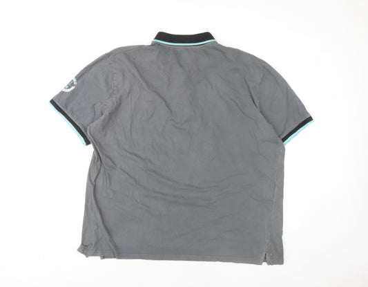 Atlas for Men Grey Polo Shirt XL Short Sleeve