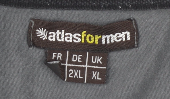 Atlas for Men Grey Polo Shirt XL Short Sleeve