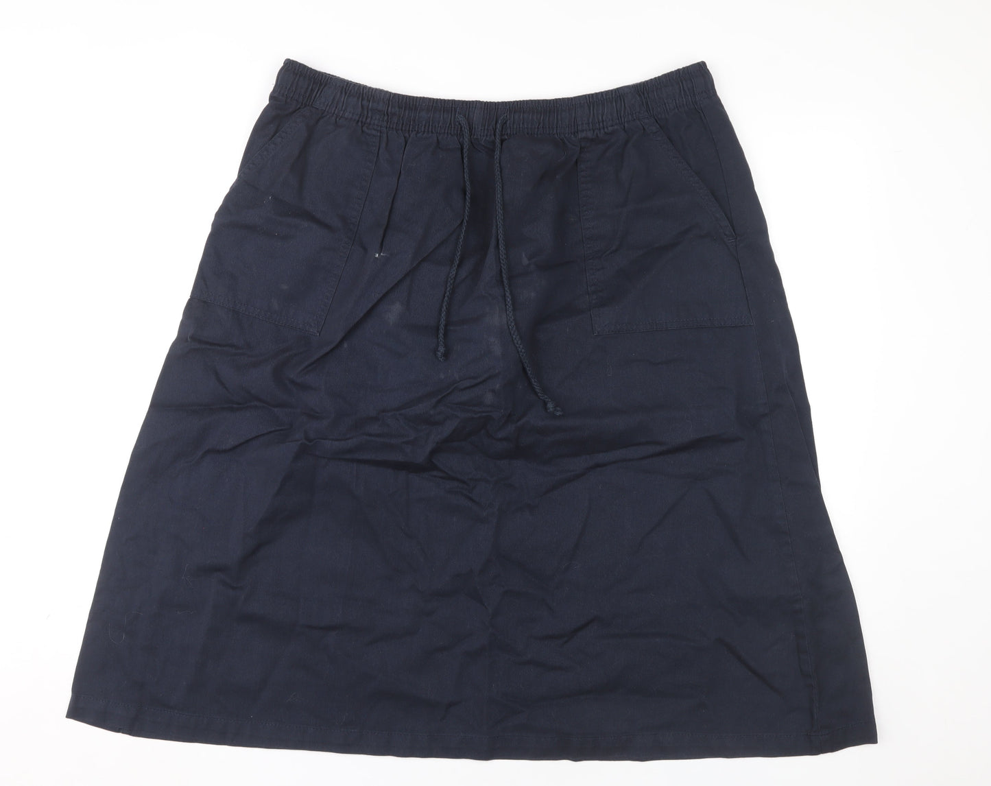 Damart Women's Blue Skirt, Size 18, Elastic Waist