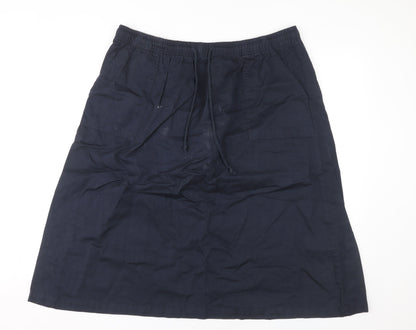 Damart Women's Blue Skirt, Size 18, Elastic Waist