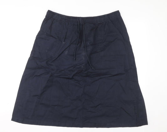 Damart Women's Blue Skirt, Size 18, Elastic Waist