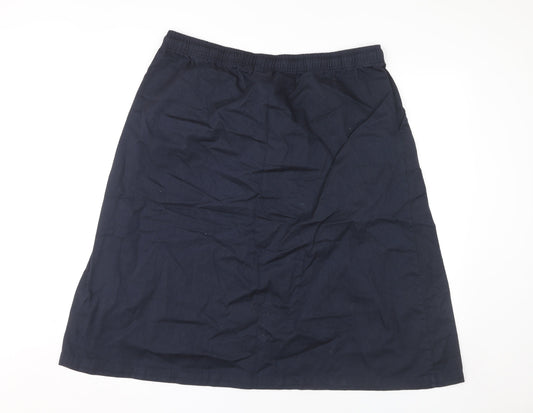 Damart Women's Blue Skirt, Size 18, Elastic Waist
