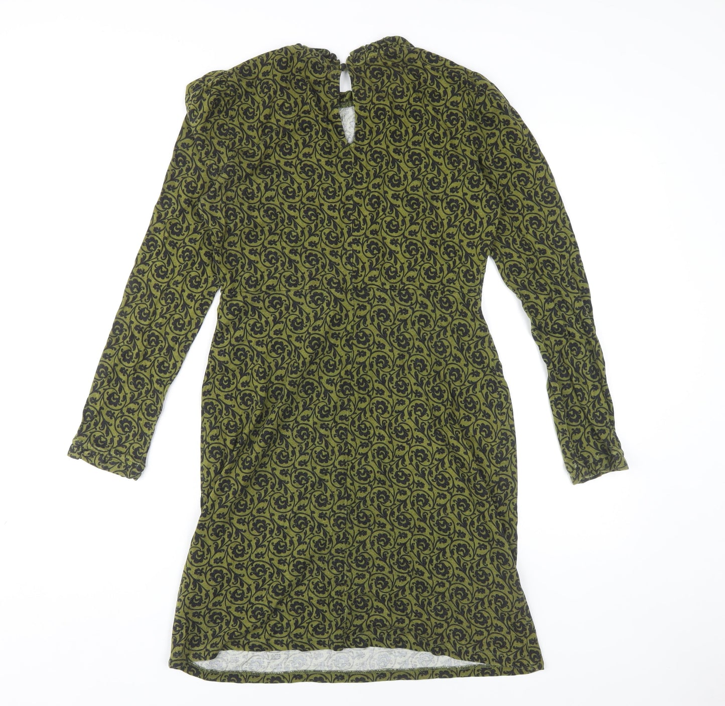 Boden Women's Green Long Sleeve Geometric Dress