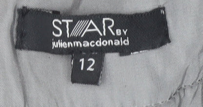 Star by Julien Macdonald Grey Strapless Dress Size 12