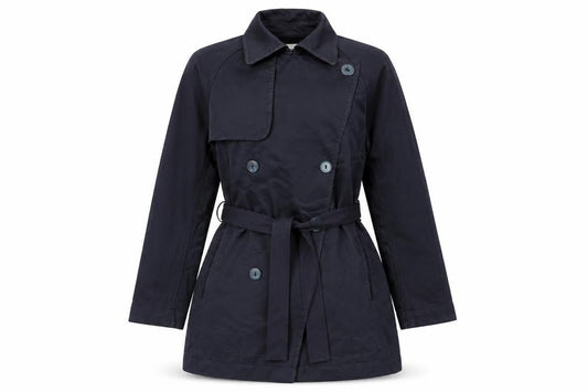 Farhi by Nicole Farhi Women's Blue Trench Coat Size 8