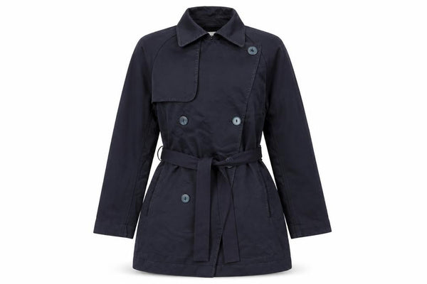 Farhi by Nicole Farhi Women's Blue Trench Coat Size 8
