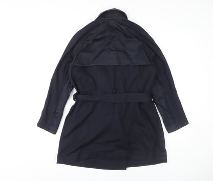 Farhi by Nicole Farhi Women's Blue Trench Coat Size 8